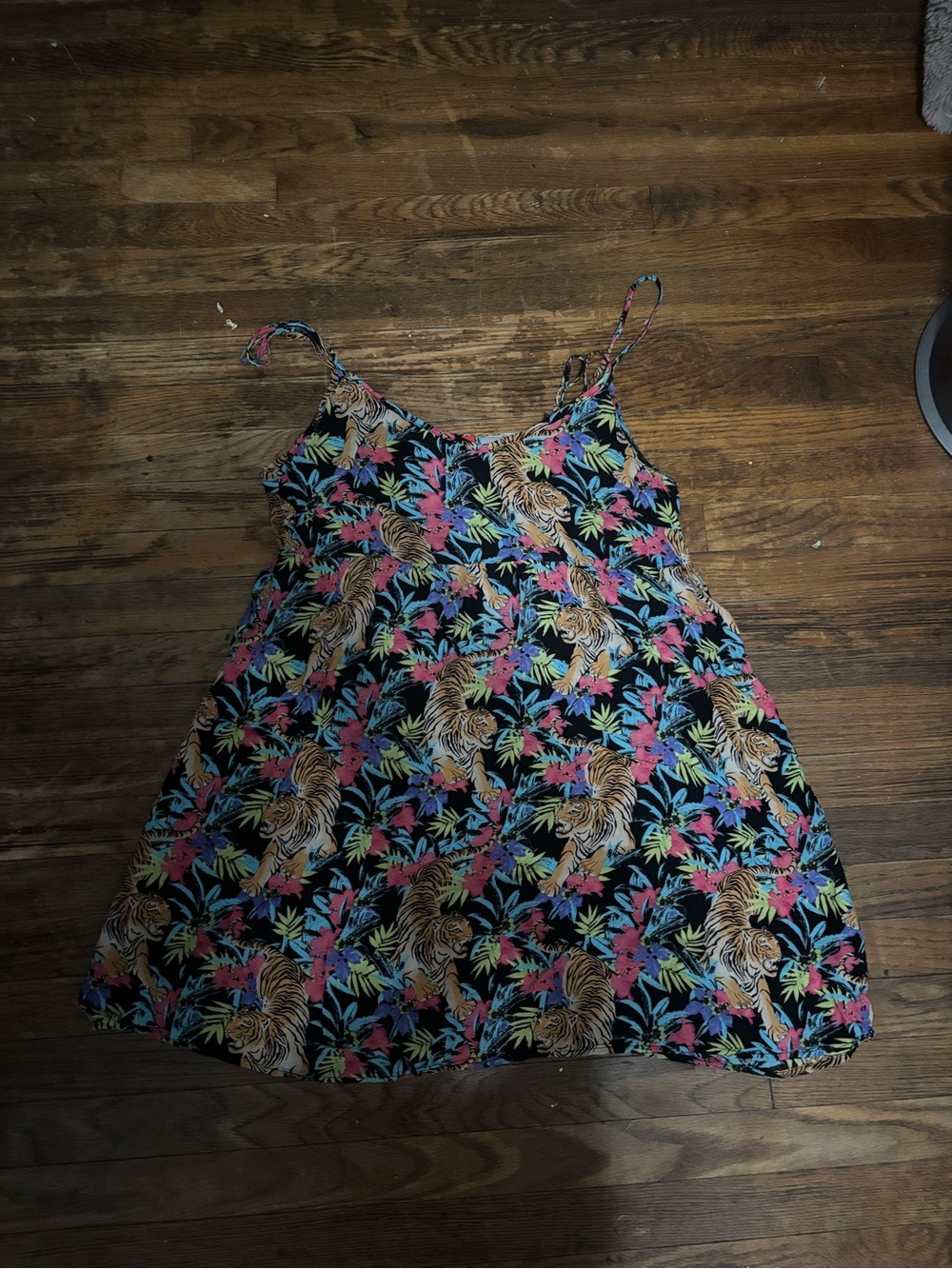 h&m tiger print dress